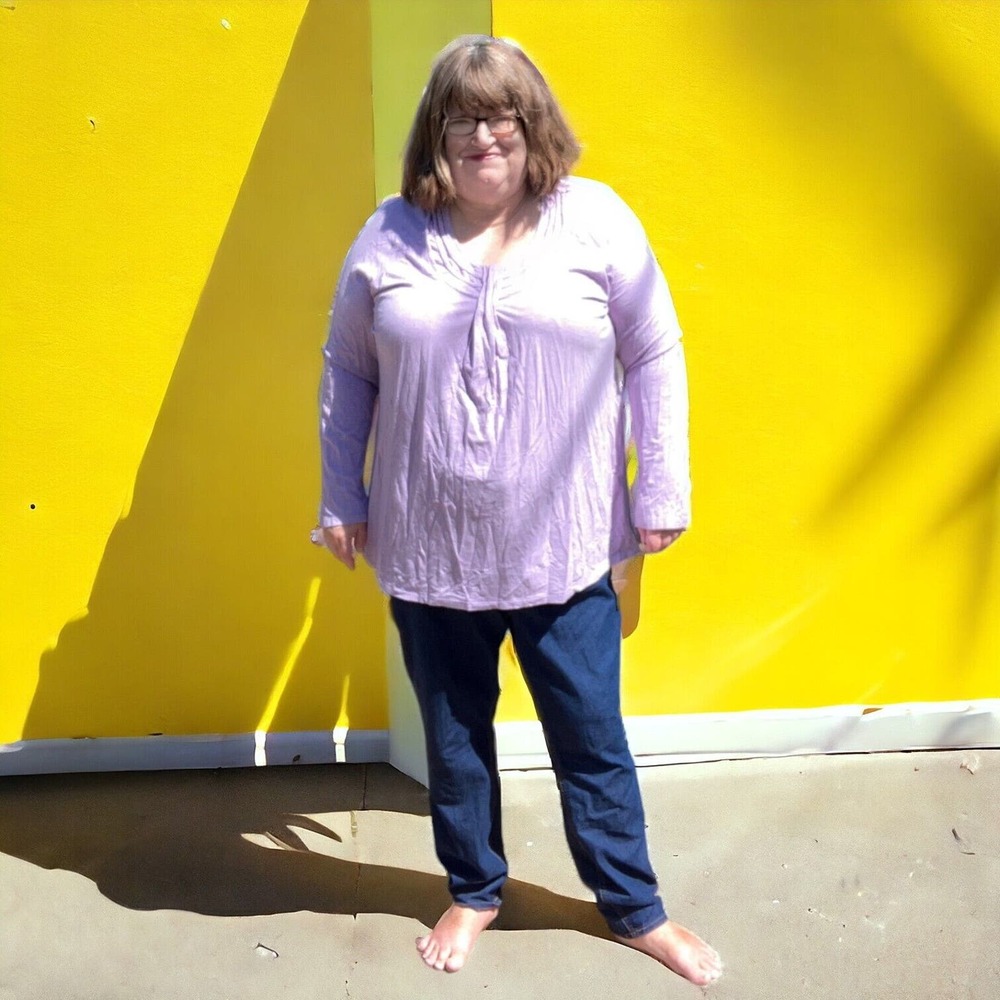Texere Lavender Long Sleeve Sweater Size 3X!